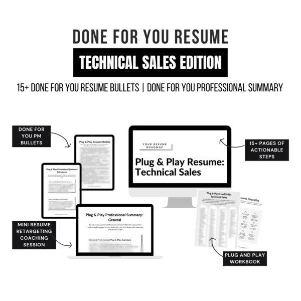 Technical Sales Plug & Play Resume
