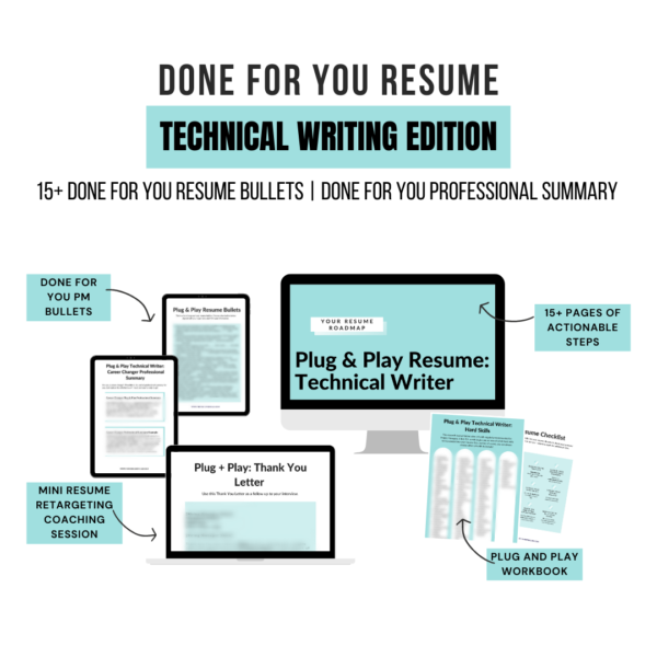 Technical Writer Plug & Play Resume