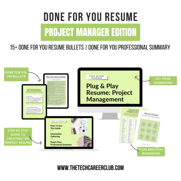 Project Management Plug & Play Resume