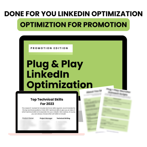 Plug & Play LinkedIn Optimization: Promotion